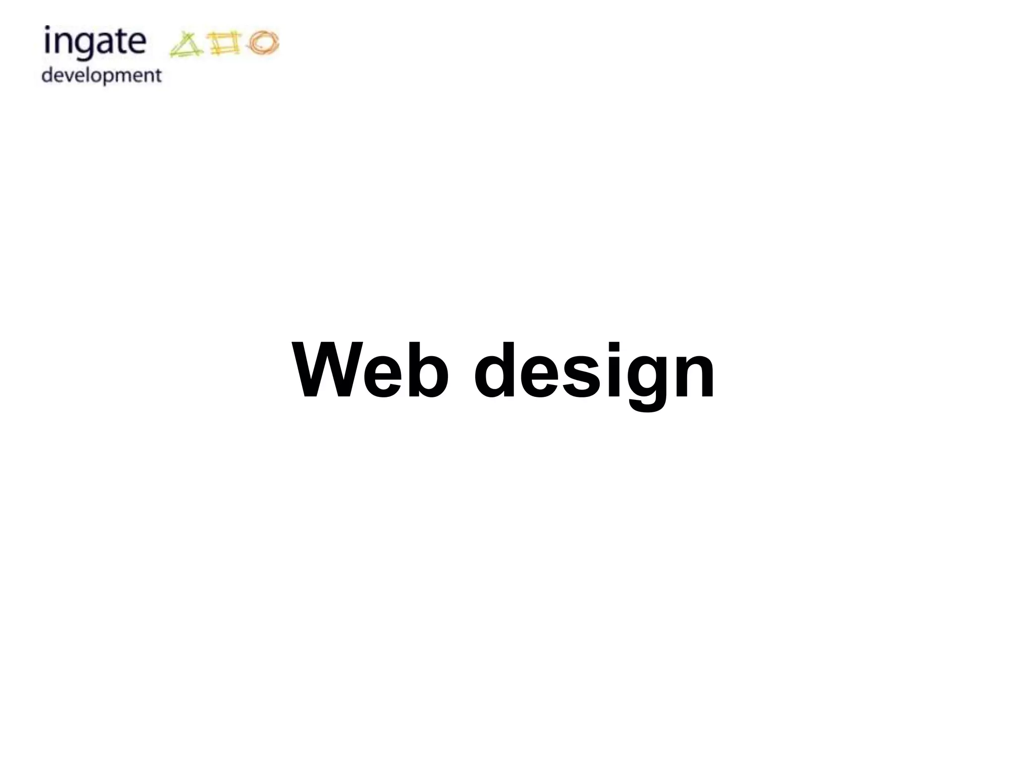 Web design
 