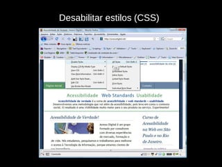 Desabilitar estilos (CSS) 