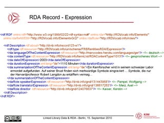 RDA Record - Expression 