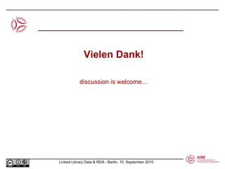 Vielen Dank! discussion is welcome… 