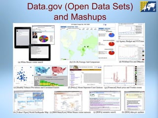 Data.gov (Open Data Sets)
      and Mashups
 