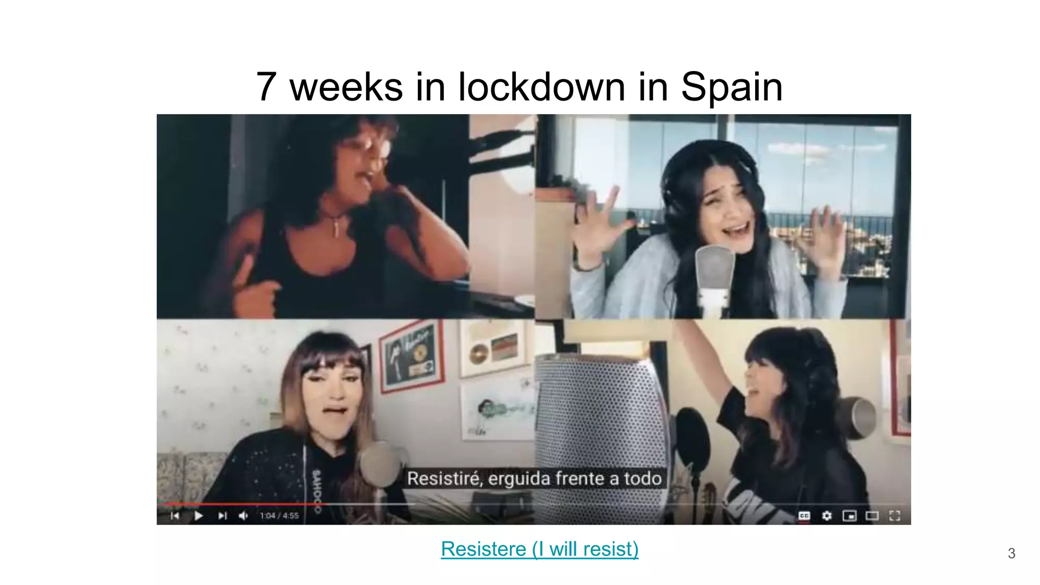 7 weeks in lockdown in Spain
3
Resistere (I will resist)
 