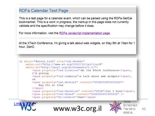 j.mp/w3ccal
              www.w3c.org.il   45
 