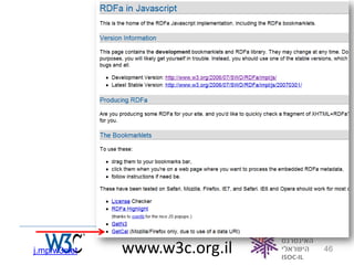 j.mp/w3clet   www.w3c.org.il   46
 