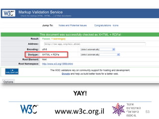 YAY!

www.w3c.org.il   53
 