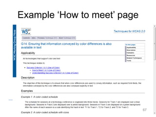 Example ‘How to meet’ page




       www.w3c.org.il        67
 