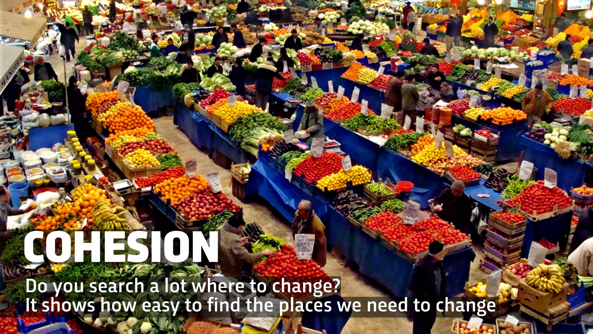 COHESION
Do you search a lot where to change?
It shows how easy to find the places we need to change
 