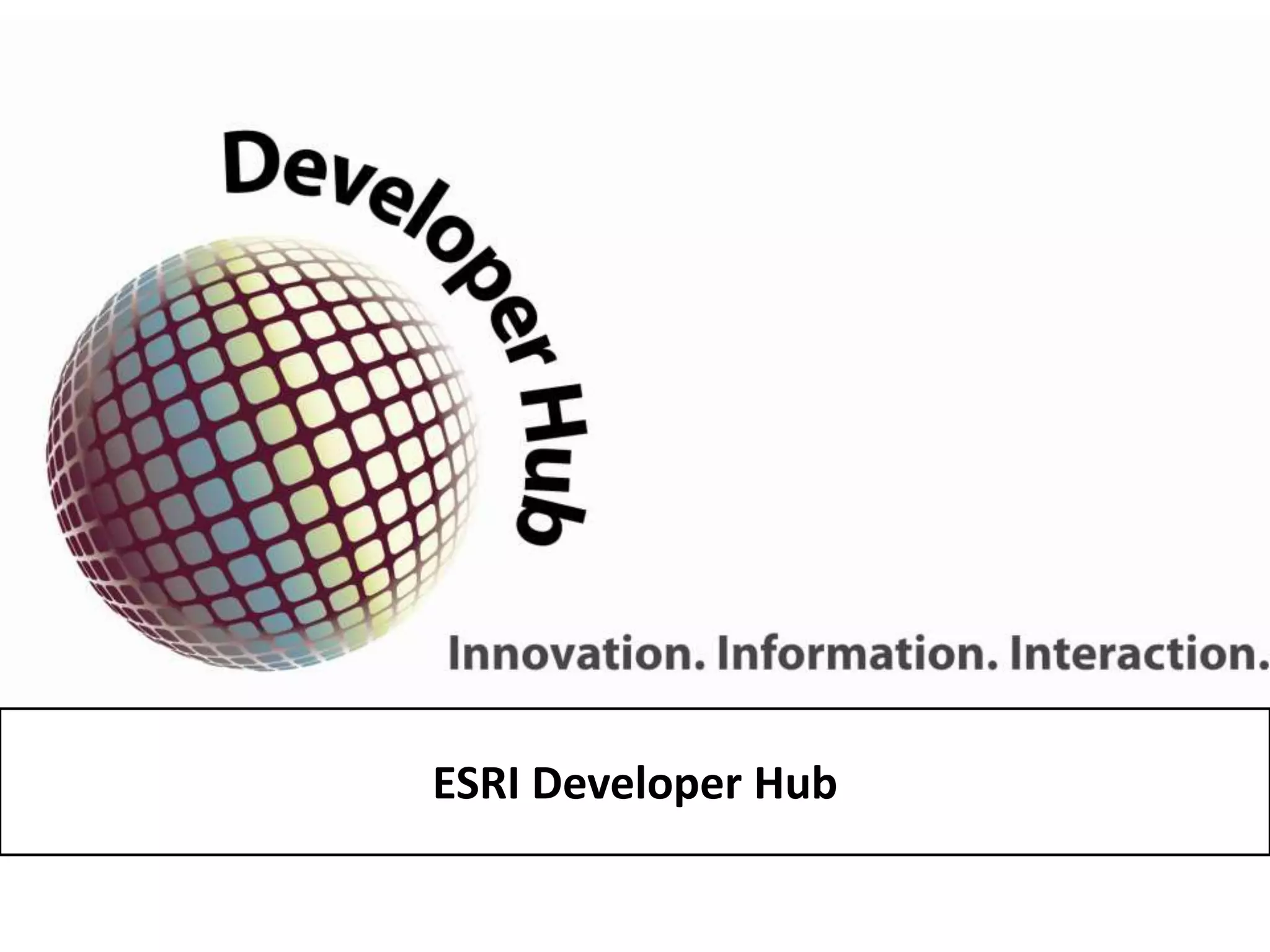 ESRI Developer Hub