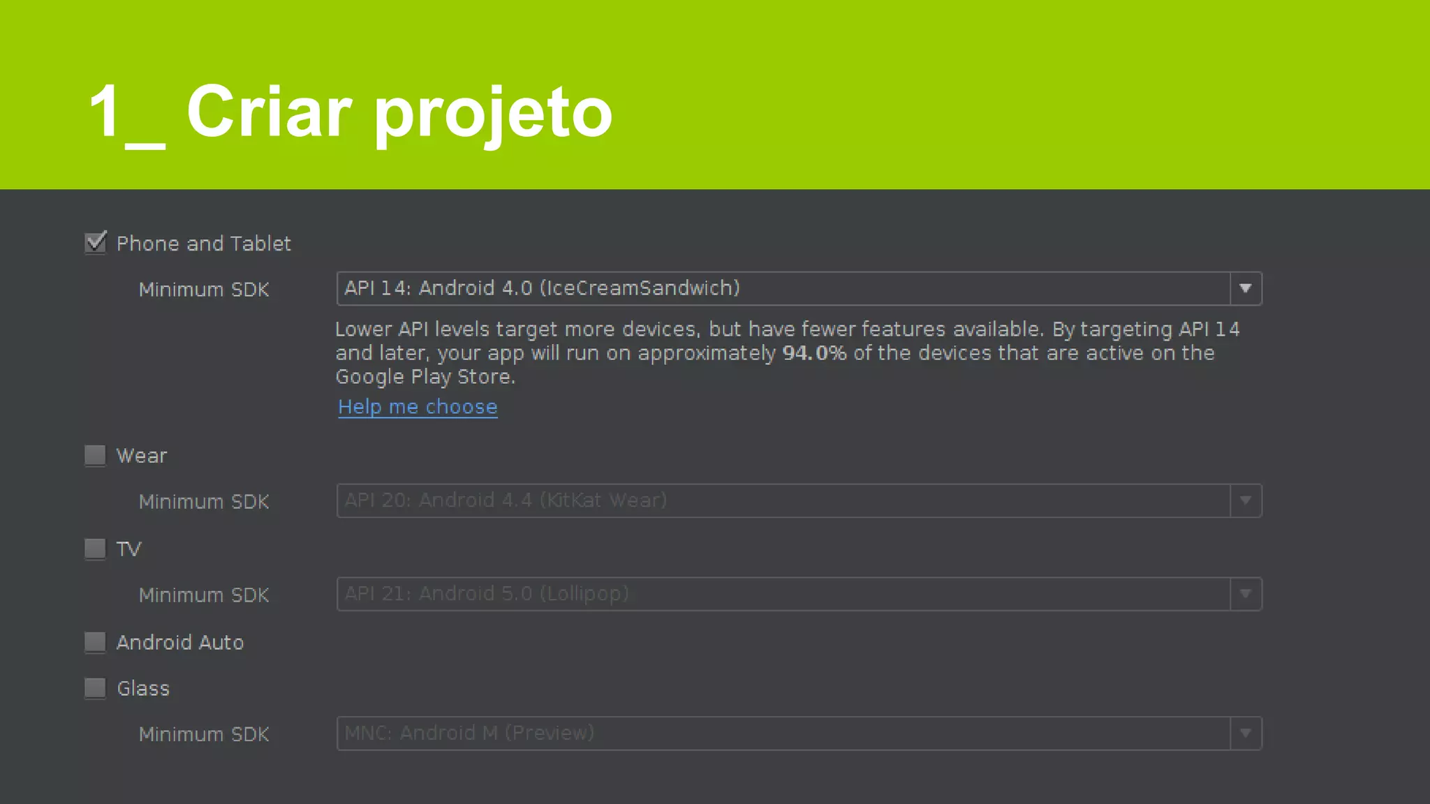 1_ Criar projeto
 