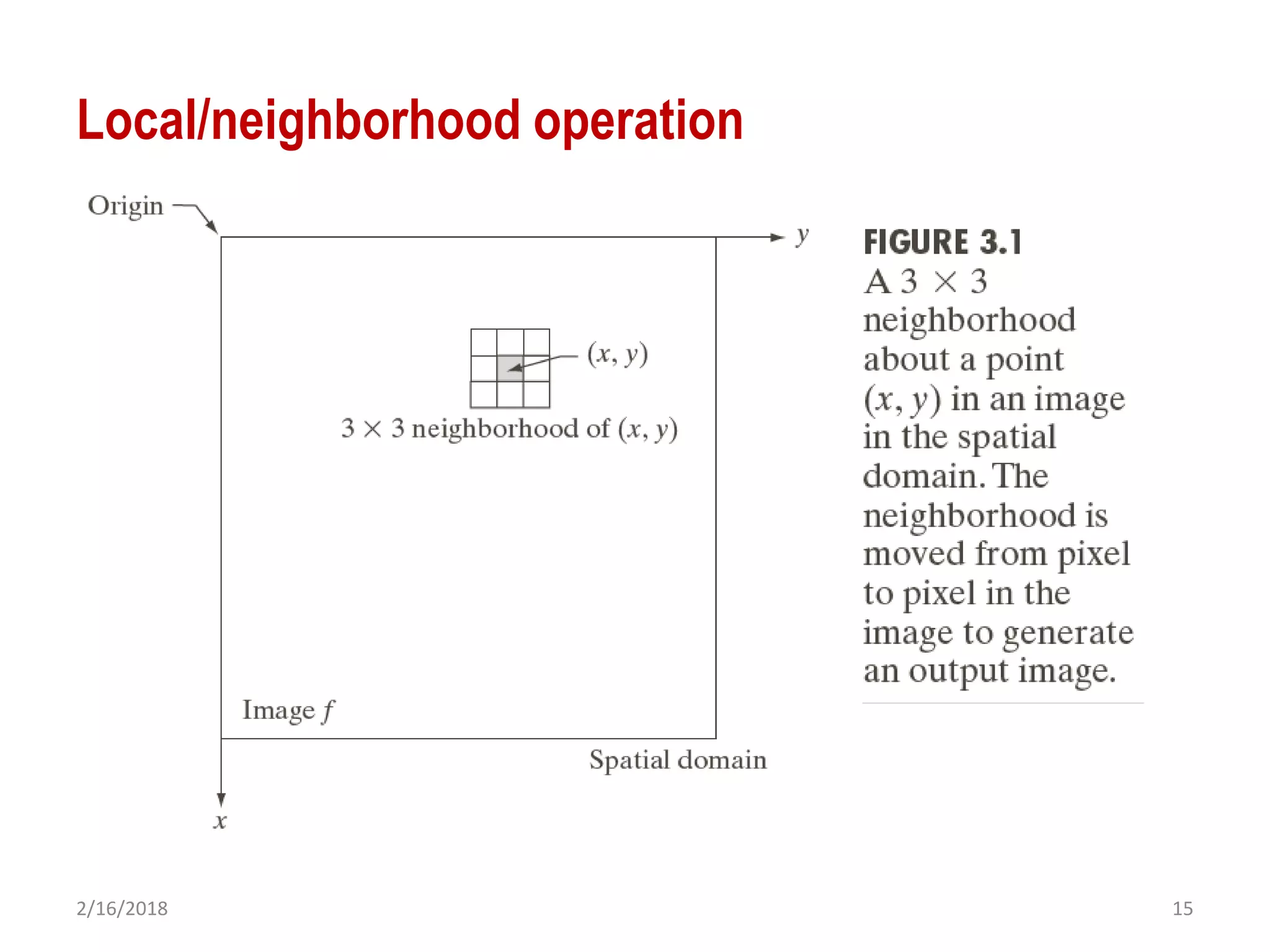 2/16/2018 15
Local/neighborhood operation
 