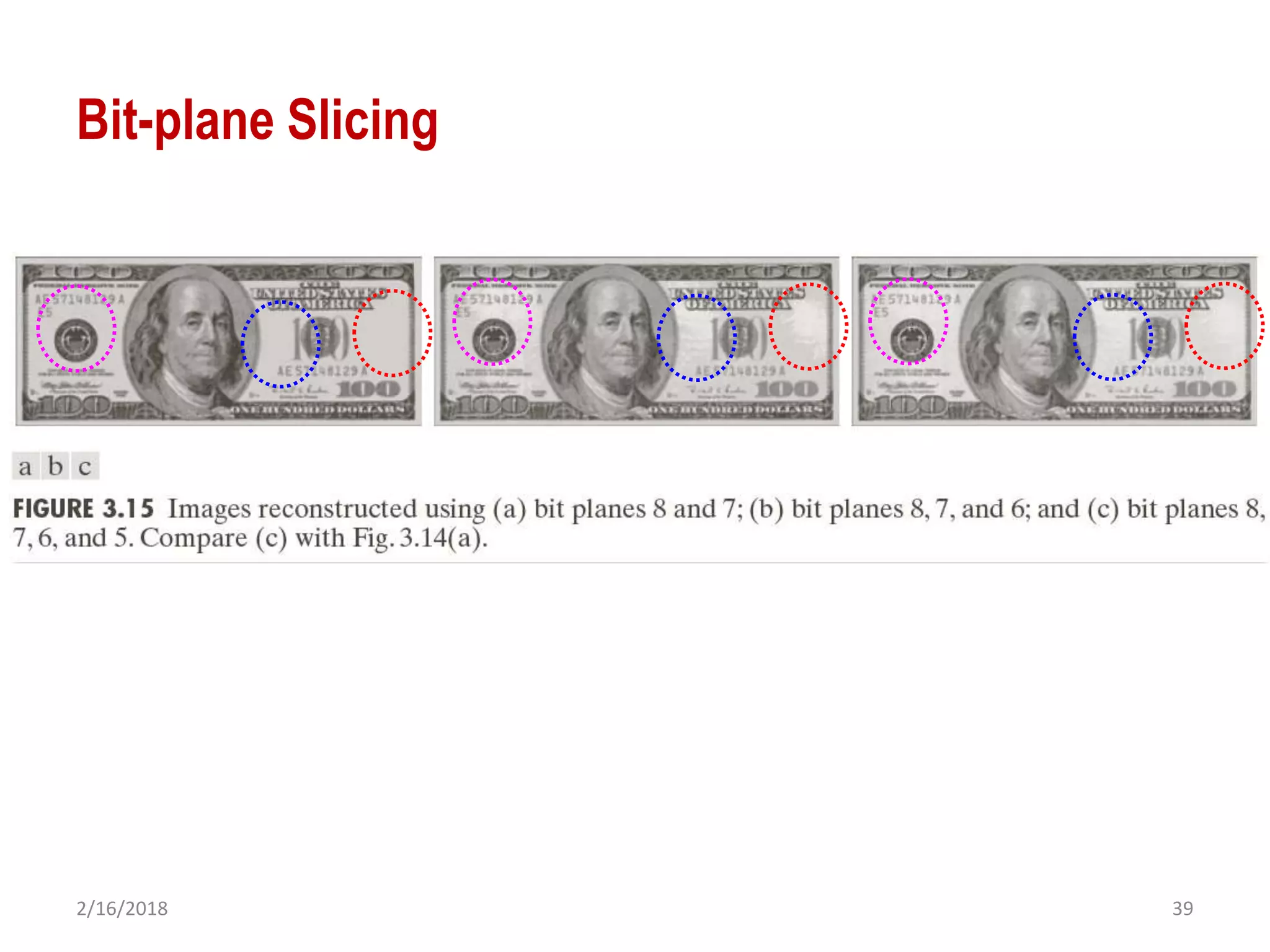 2/16/2018 39
Bit-plane Slicing
 