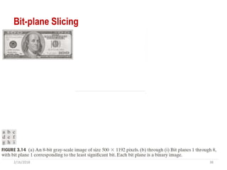 2/16/2018 38
Bit-plane Slicing
 
