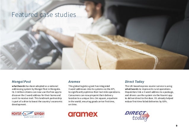 what3words brochure | Logistics Slide 9