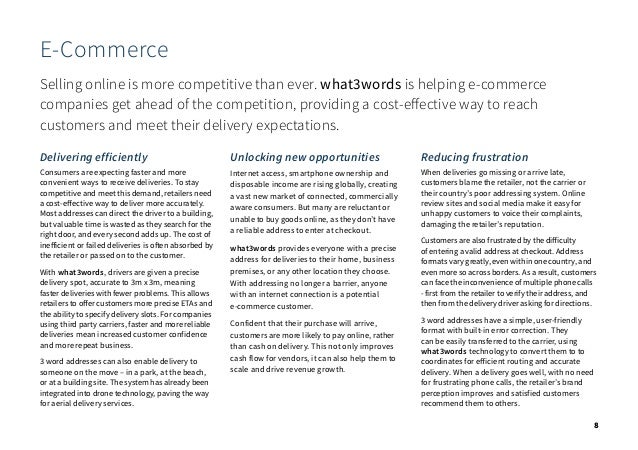 what3words brochure | E-Commerce Slide 8