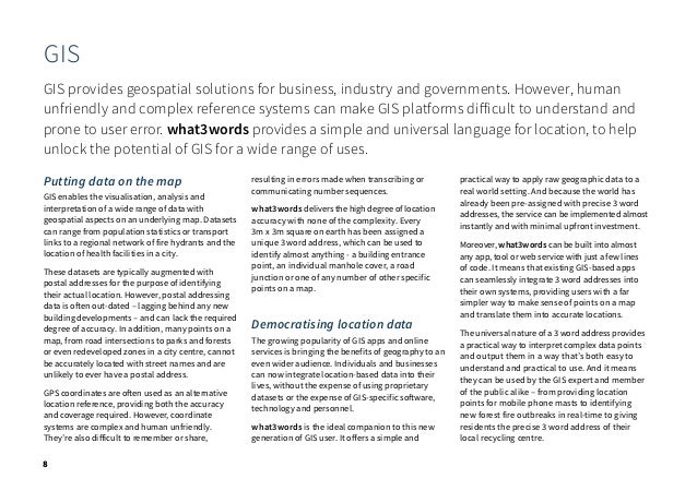what3words brochure | GIS Slide 8