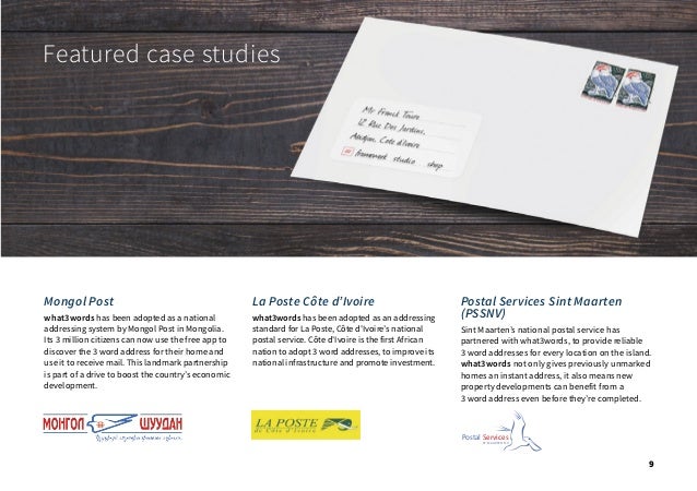what3words brochure | Postal Services Slide 9