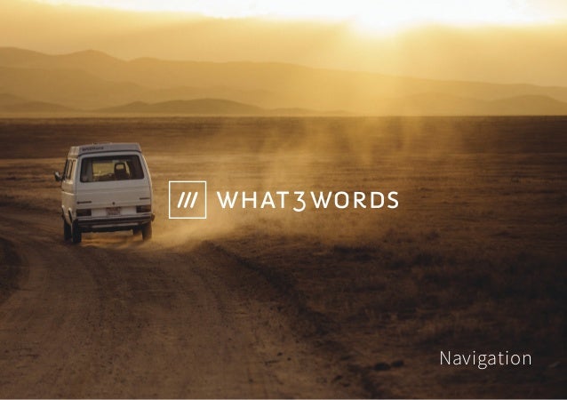 what3words brochure | Navigation Slide 1