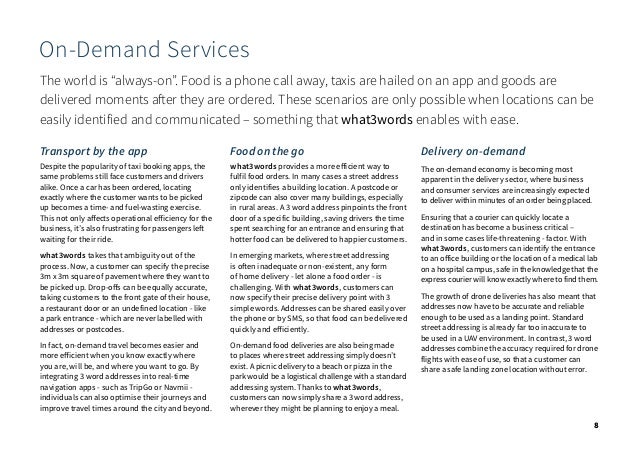 what3words brochure | On-Demand Services Slide 9