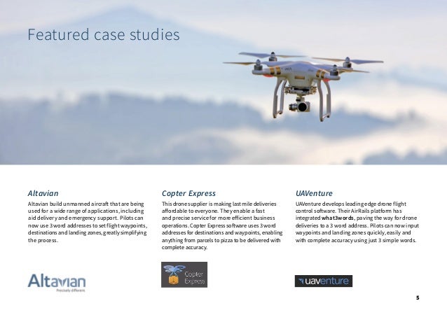 what3words brochure | UAVs and Drones Slide 5