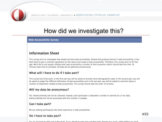 How did we investigate this?




                               4/23
 