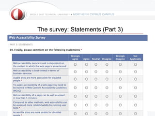 The survey: Statements (Part 3)




                                  9/23
 