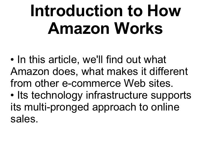 How amazon work