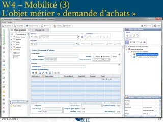 W4 – Mobilité (3)
L’objet métier « demande d’achats »




29/11/2011                            16
 