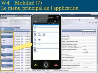 W4 – Mobilité (7)
Le menu principal de l’application




© W4                                 20
 