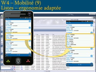 W4 – Mobilité (9)
Listes – ergonomie adaptée




© W4                         22
 