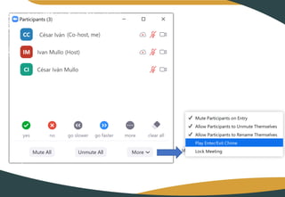 Quinto Webinario: Zoom