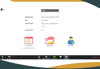 Quinto Webinario: Zoom