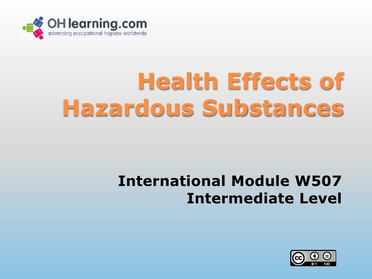 W507+Health+Effects+of+Hazardous+Substances