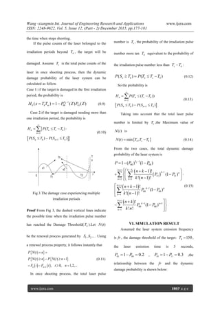 Mathematical Model for Dynamic Damage Probability of the Repetition ...