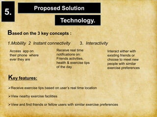 Difficulty in finding friends to accommodate spontaneous impulse to exerciseTech- Savvy Frequent use of social networking sites Peers’ opinions matterDifferent exercise preferences Exercise mostly during PE lessons or CCA activities Students  13-18 years