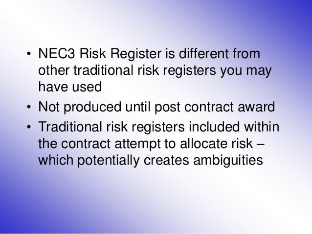 contract nec3 Project