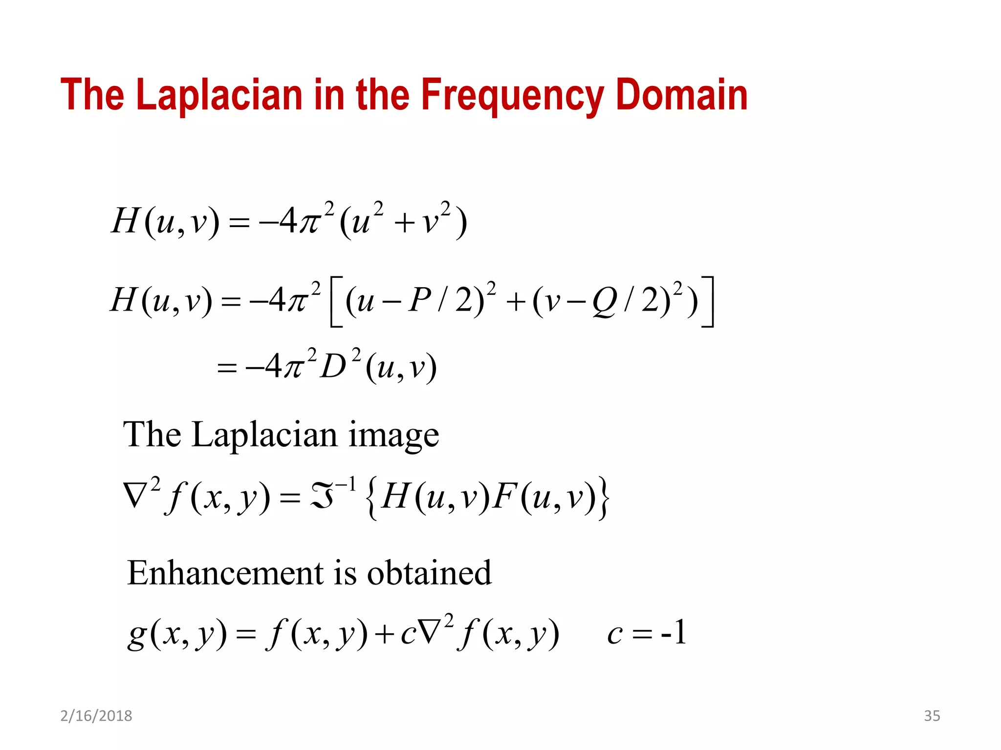 Image Filtering in the Frequency Domain | PPTX