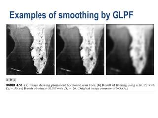 Examples of smoothing by GLPF
 