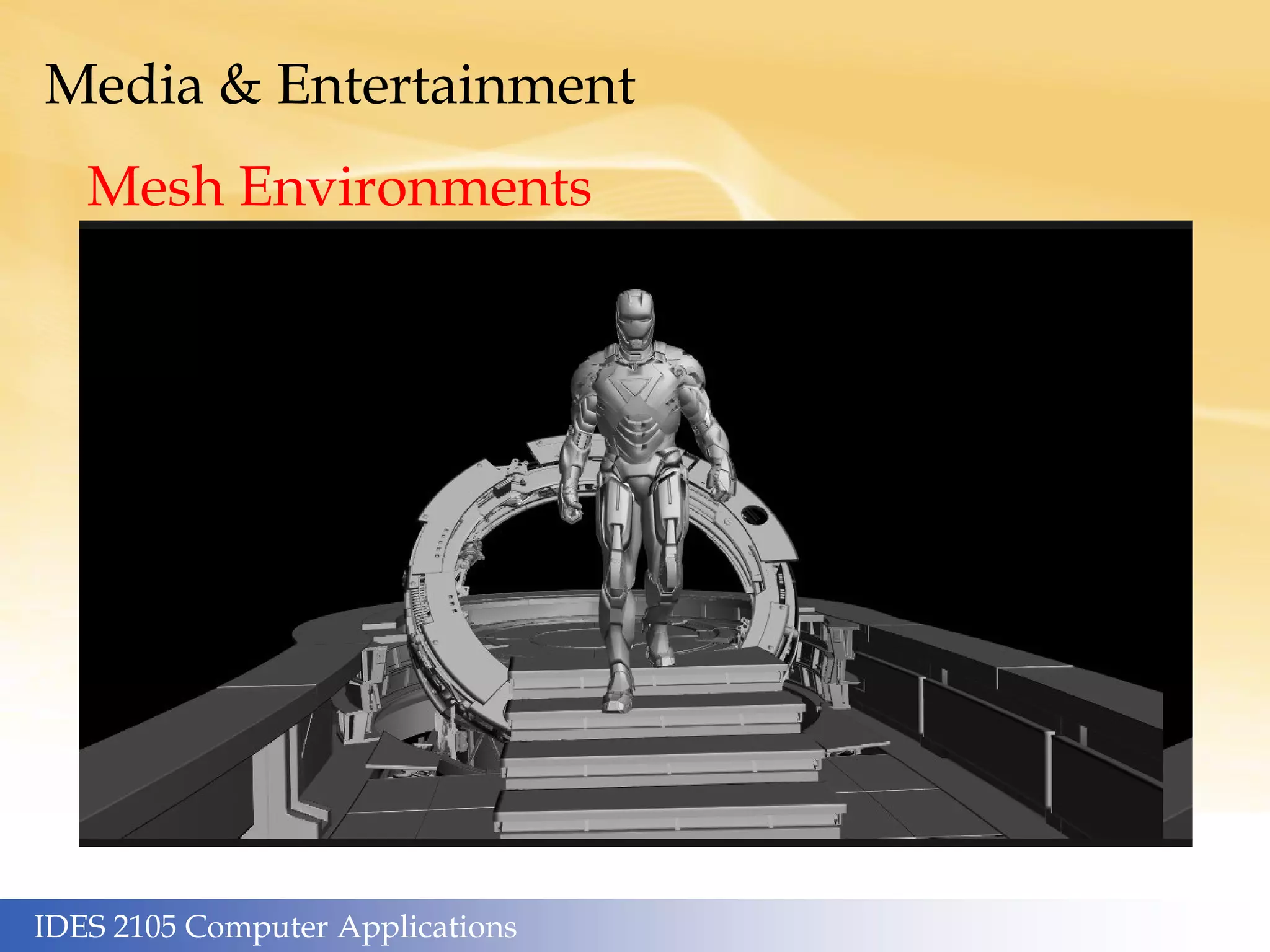 IDES 2105 Computer Applications
Media & Entertainment
Mesh Environments
 