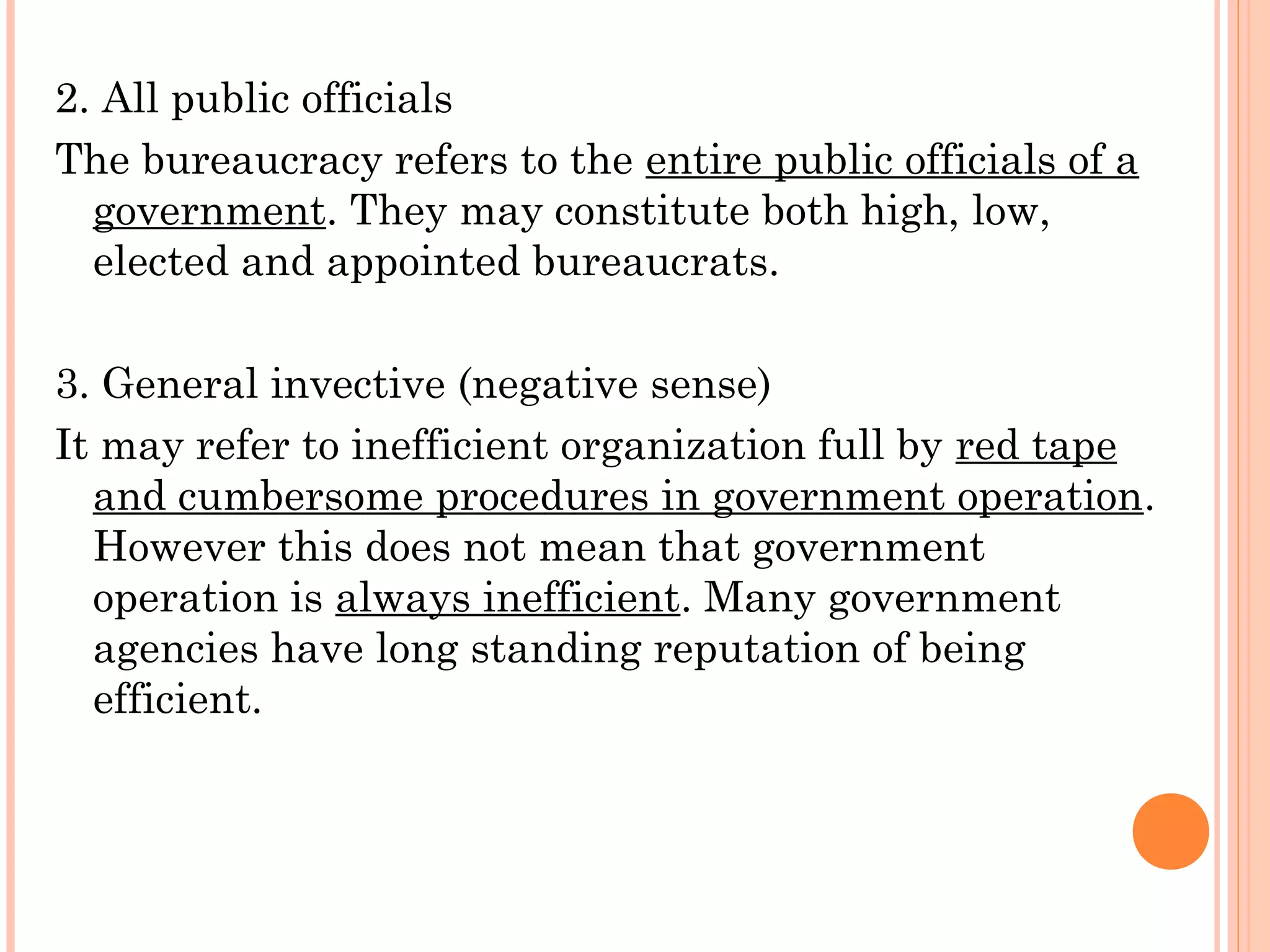Understanding Bureaucracy in Public Administration | PPT
