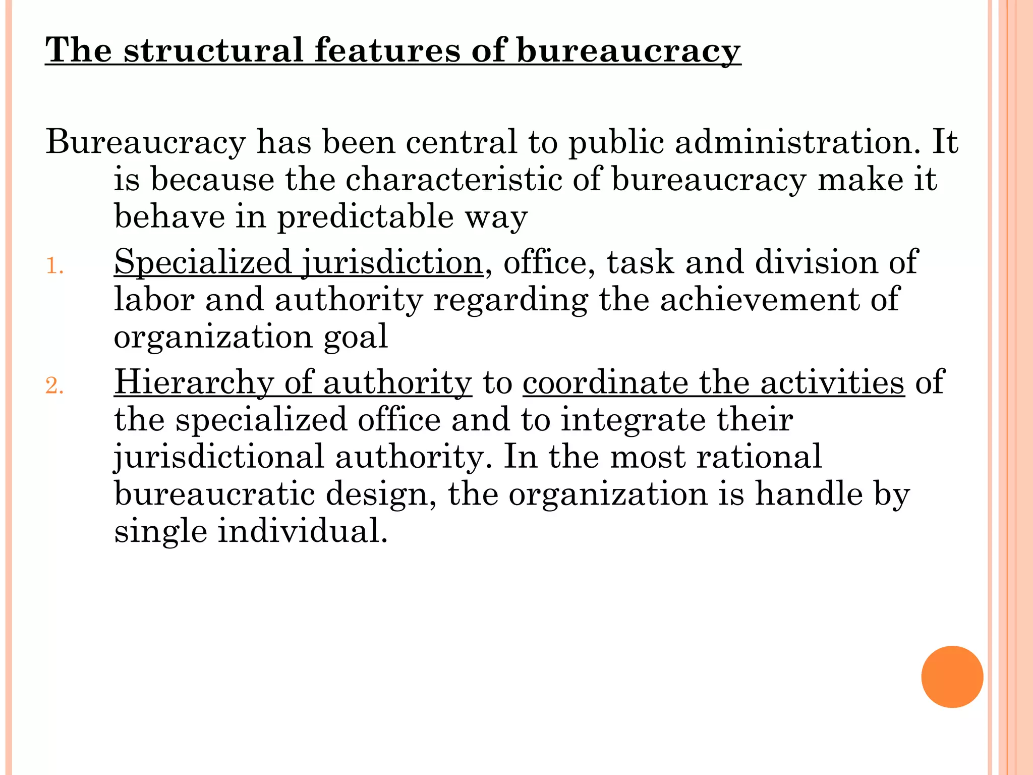 Understanding Bureaucracy in Public Administration | PPT