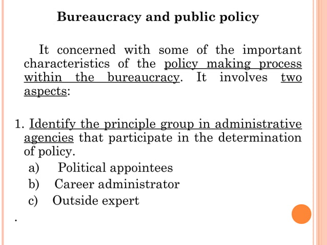 Understanding Bureaucracy in Public Administration | PPT | Political ...