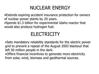 Requires the designation of corridors for oil, gas, and hydrogen pipelines and electricity transmission and distribution corridors on Federal land in certain contiguous Western States and on Federal land in States other than the contiguous Western States (ie. the East and HI and AK)   Photo source:  U.S. Fish and Wildlife Service.  See http://www.savearcticrefuge.org/sections/photo.html