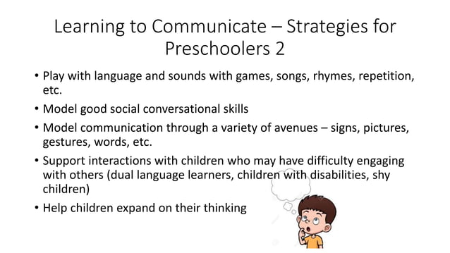 Language development and communication