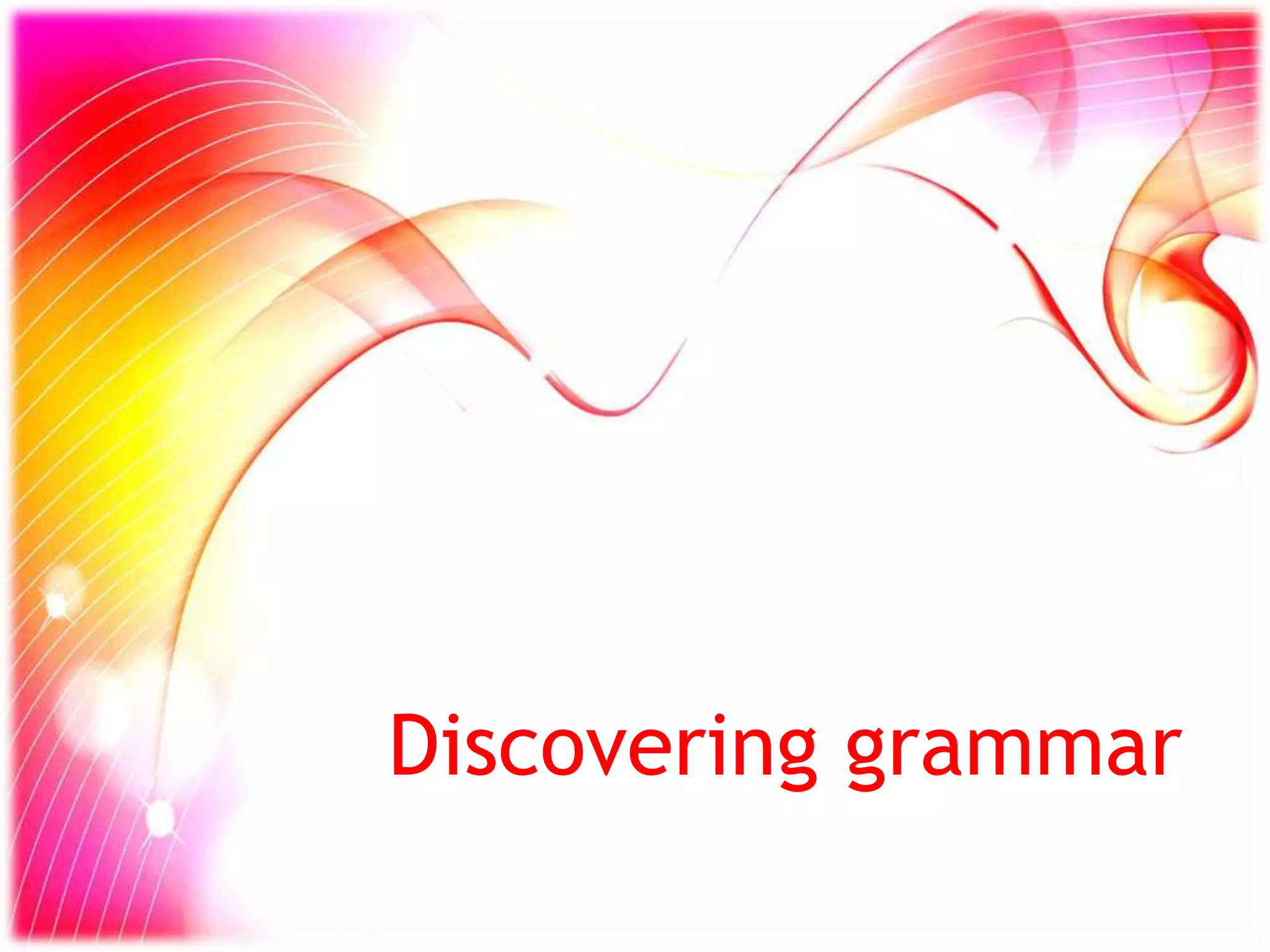 Discovering grammar
 