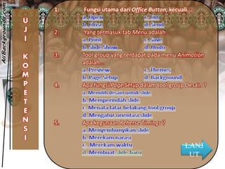 U
J
I
K
O
M
P
E
T
E
N
S
I
LANJ
UT
 