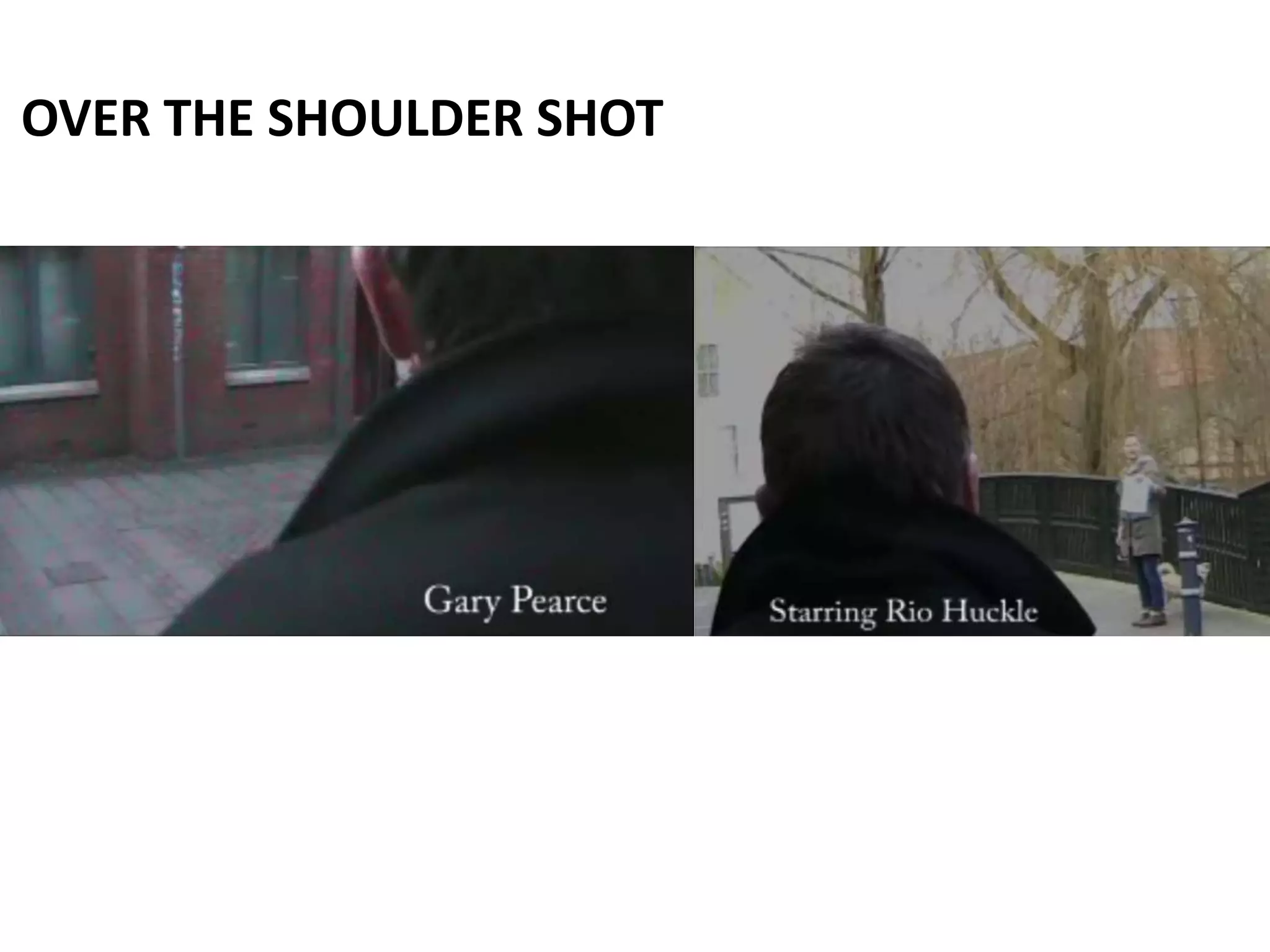 OVER THE SHOULDER SHOT
 