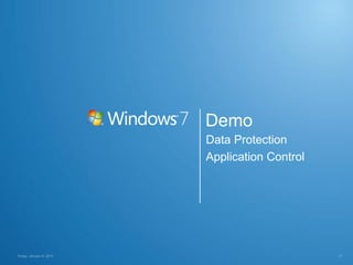 Demo Data Protection Application Control Thursday, July 23, 2009 