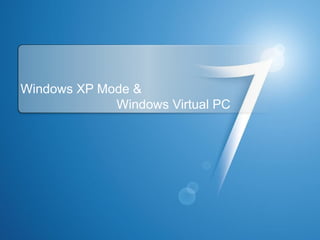 Windows XP Mode &  Windows Virtual PC 