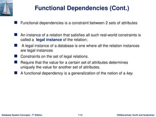 Normalization and Functional Dependencies | PPTX