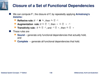 Normalization and Functional Dependencies | PPTX
